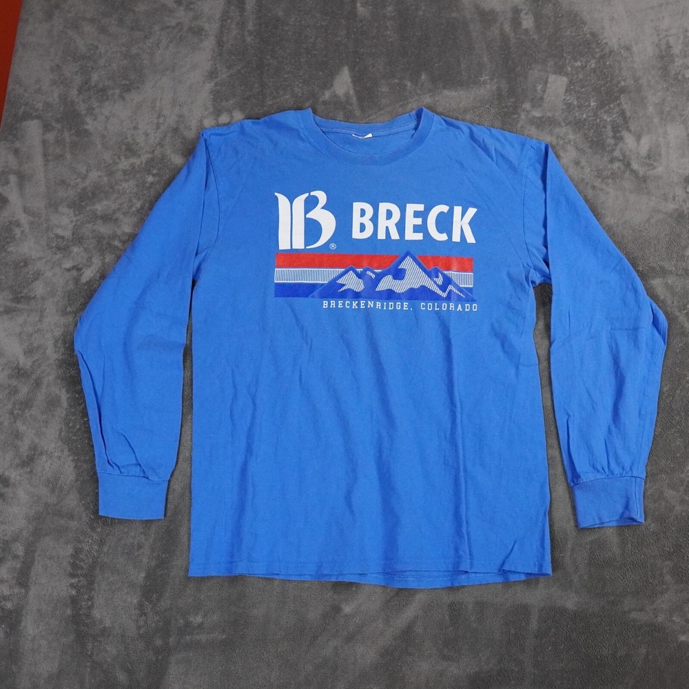 Breck Colorado Shirt Mens 41 Blue Rockies Breckenridge Mountain T-Shirt Port